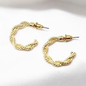 Gold Twisted Hoops